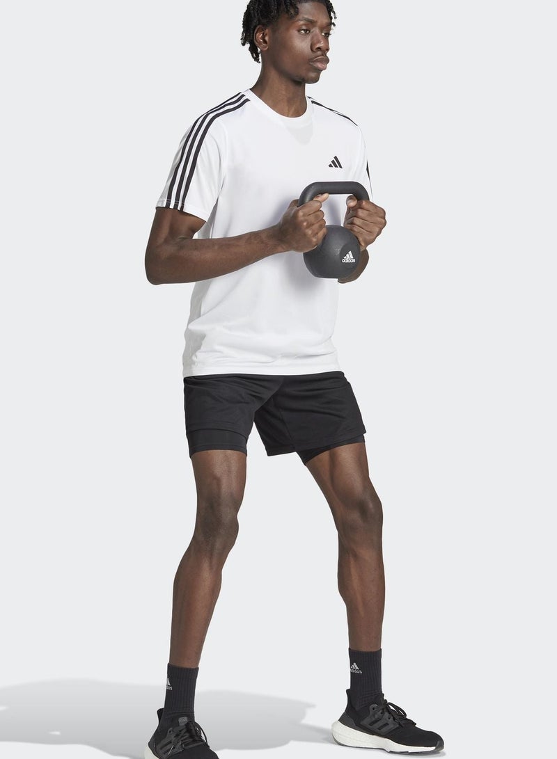 Adidas train essentials base 3-stripes training men t-shirt - Image 5